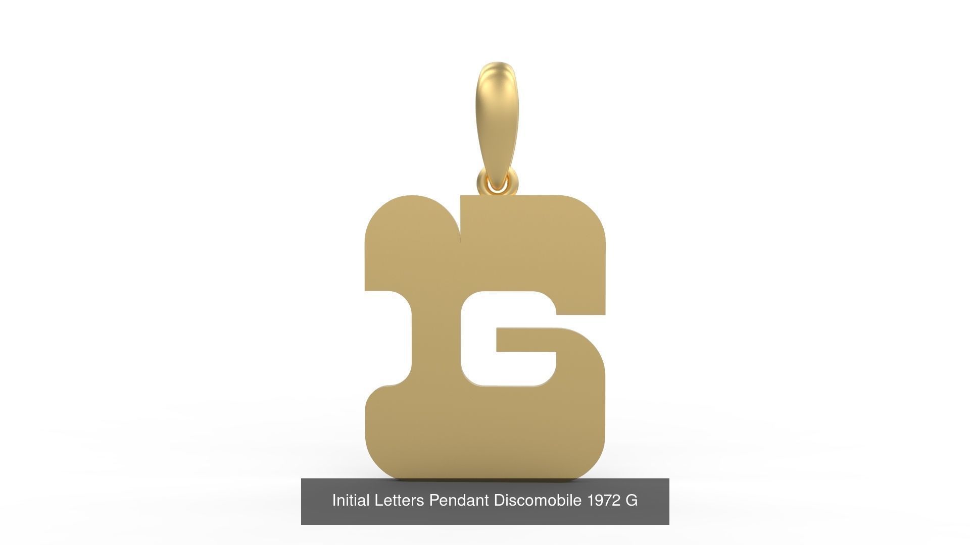 Initial Letters Pendant Alphabets Discomobile 1972 3D Model Collection_9