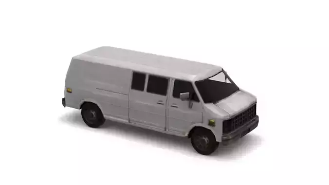 Low Poly Van - Game Ready Vehicle  Low-poly 3D model