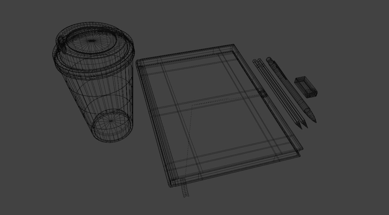 Workplace Accessories 01 3D model_8