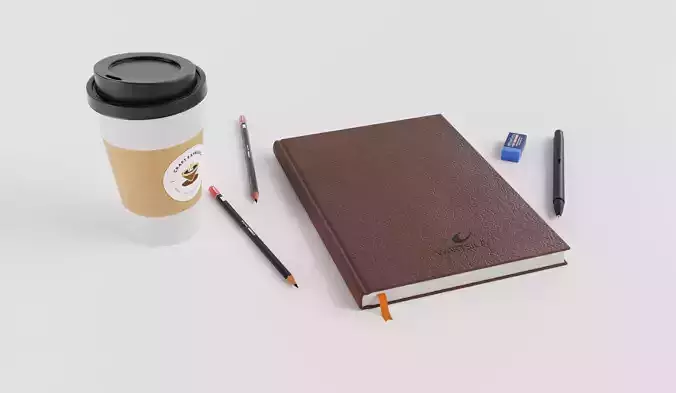 Workplace Accessories 01 3D model