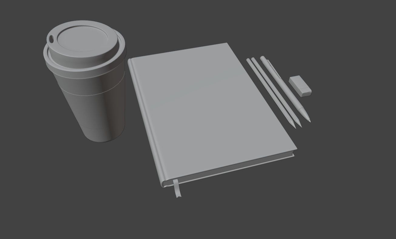 Workplace Accessories 01 3D model_5