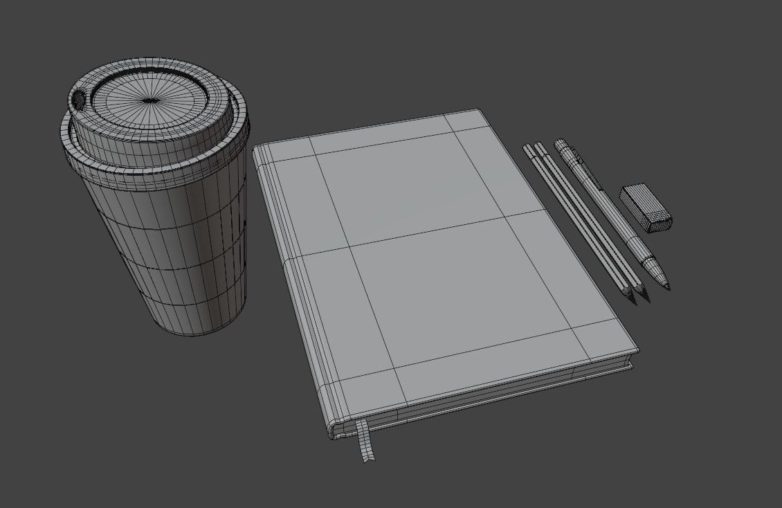 Workplace Accessories 01 3D model_6