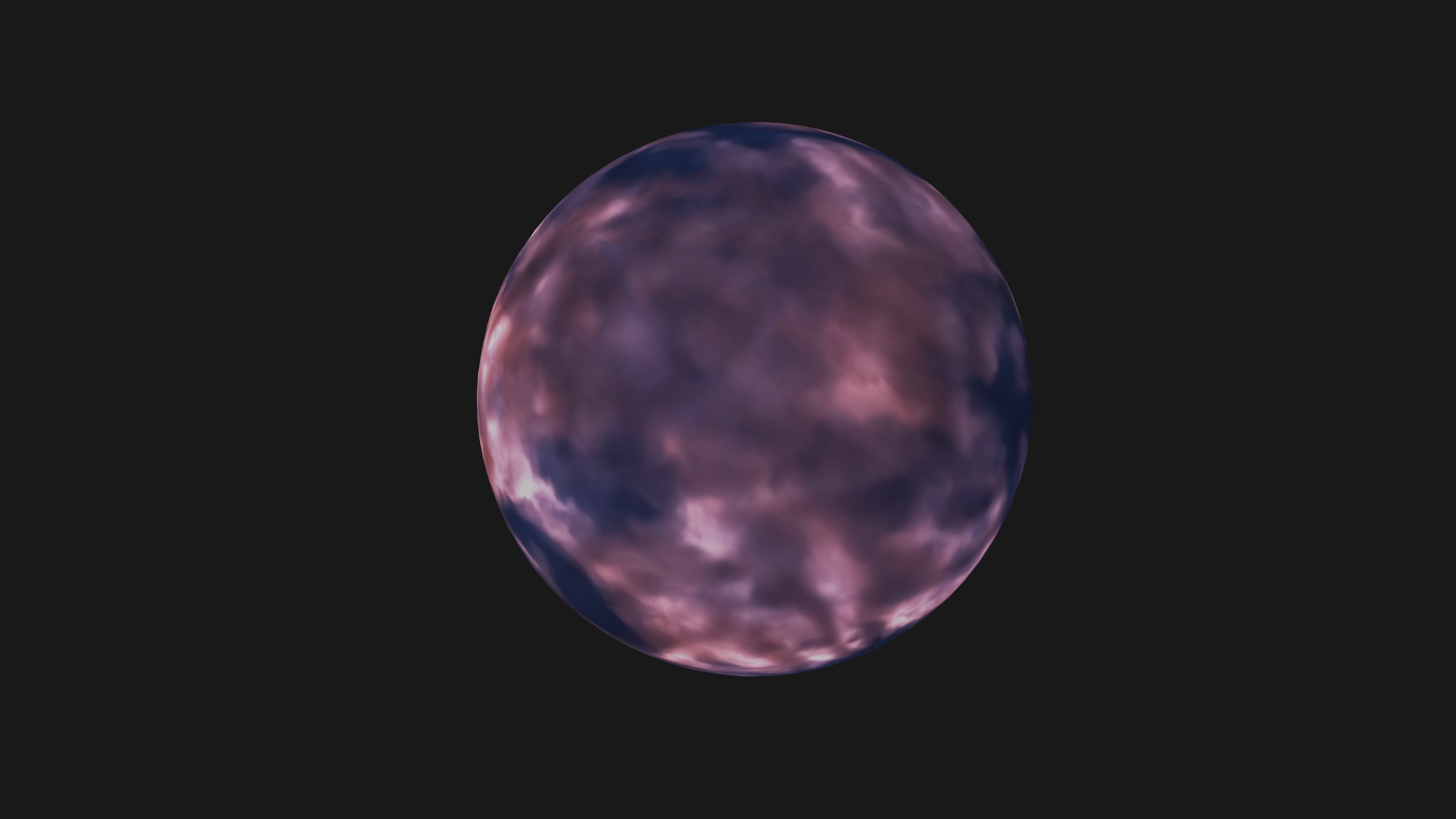 VR 360 dark clouds environment - HDRI Panoramic Sky v21b Low-poly 3D model_9