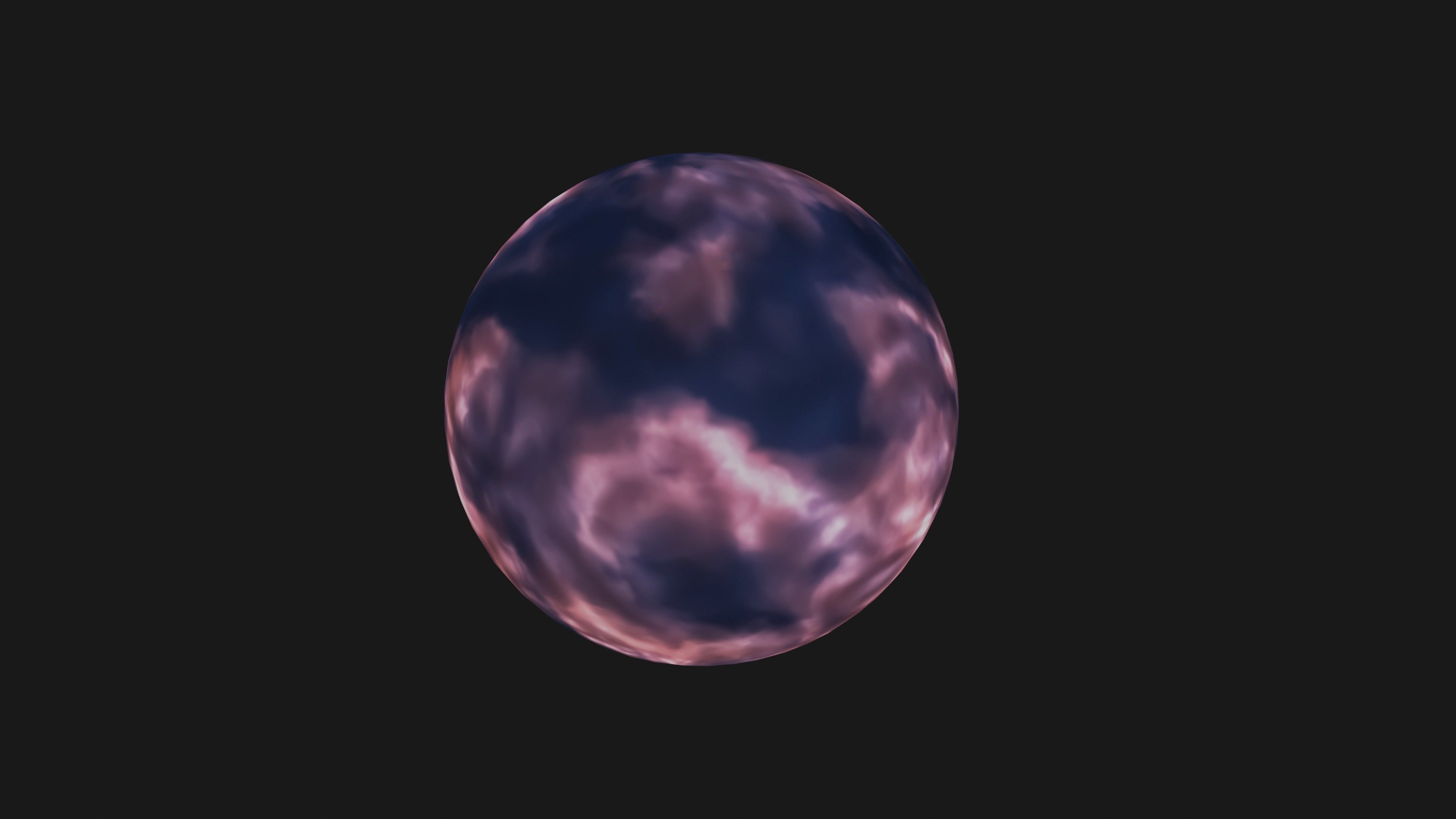 VR 360 dark clouds environment - HDRI Panoramic Sky v21b Low-poly 3D model_2