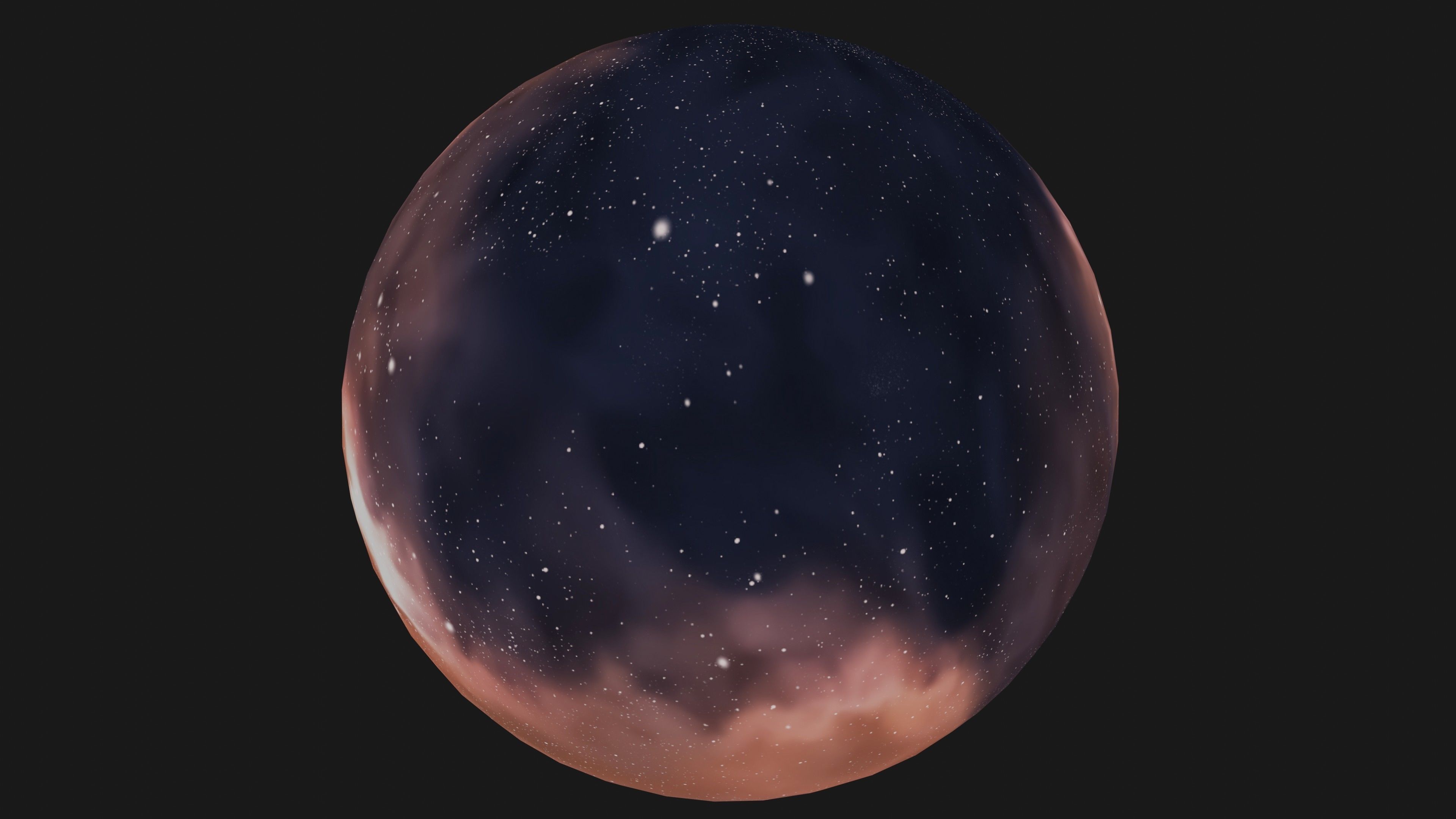 VR 360 extreme space environment - HDRI Panoramic Sky v22 Low-poly 3D model_3