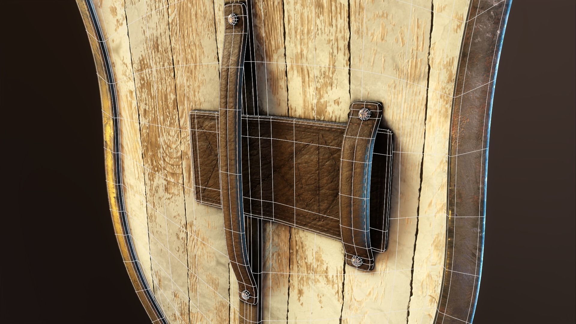 Crusader Shield Low-poly 3D model_14