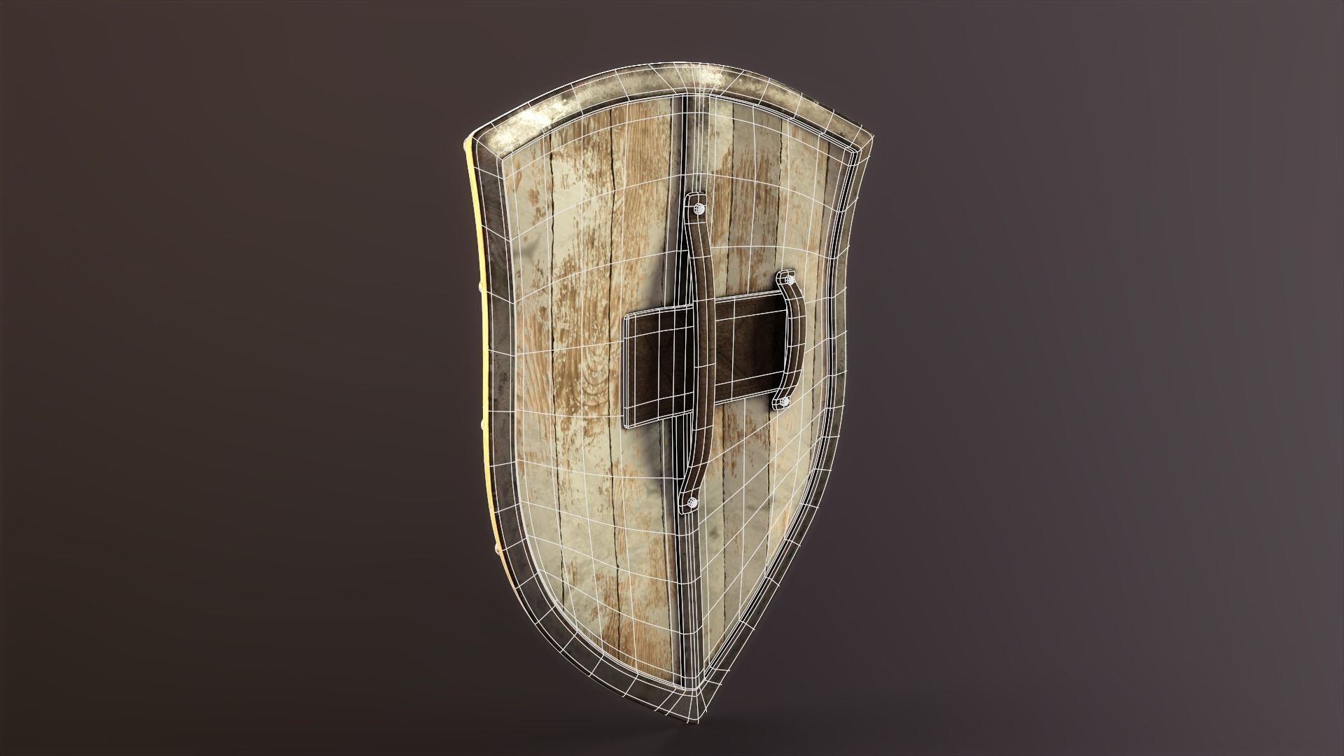 Crusader Shield Low-poly 3D model_11