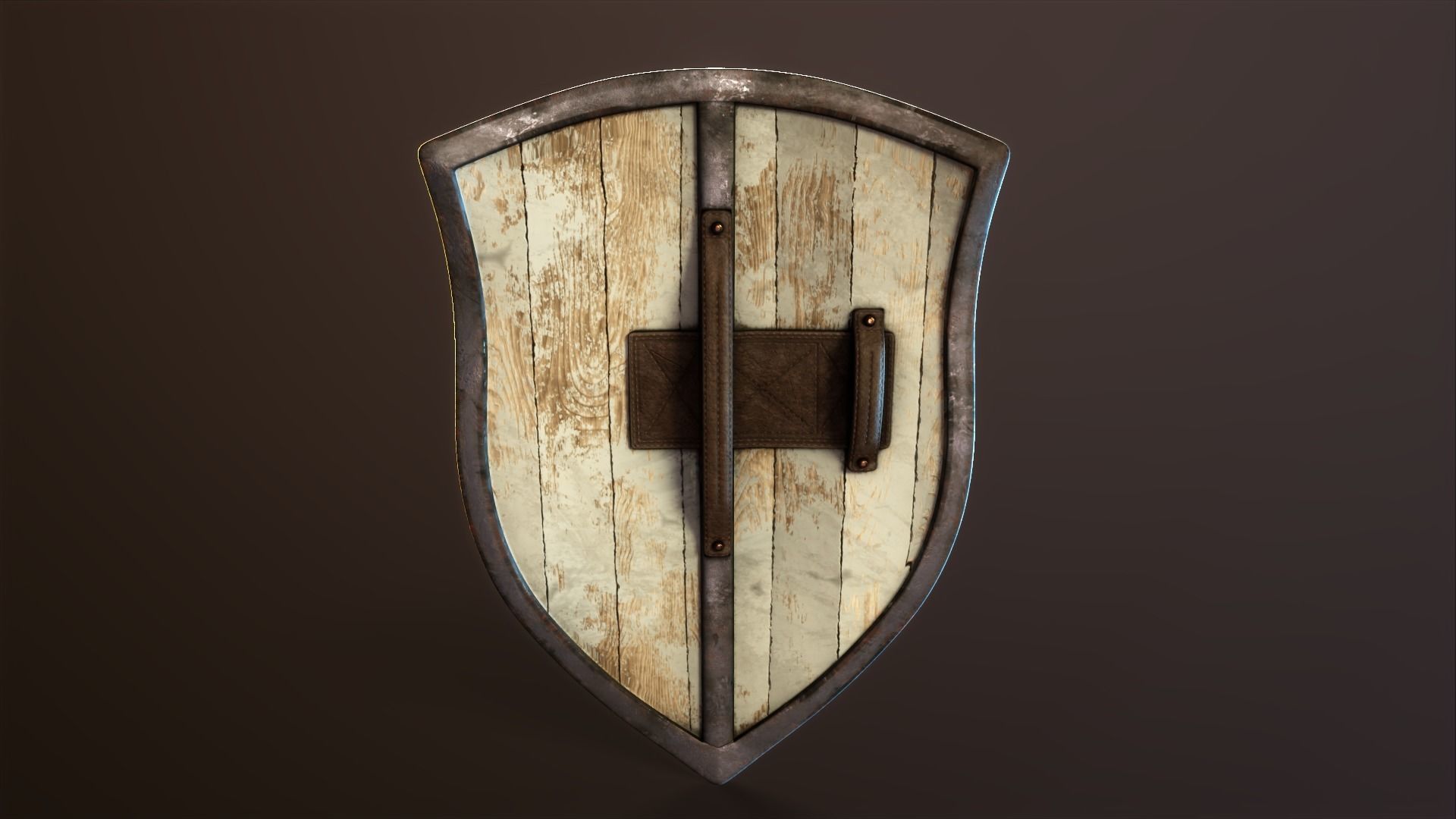 Crusader Shield Low-poly 3D model_4