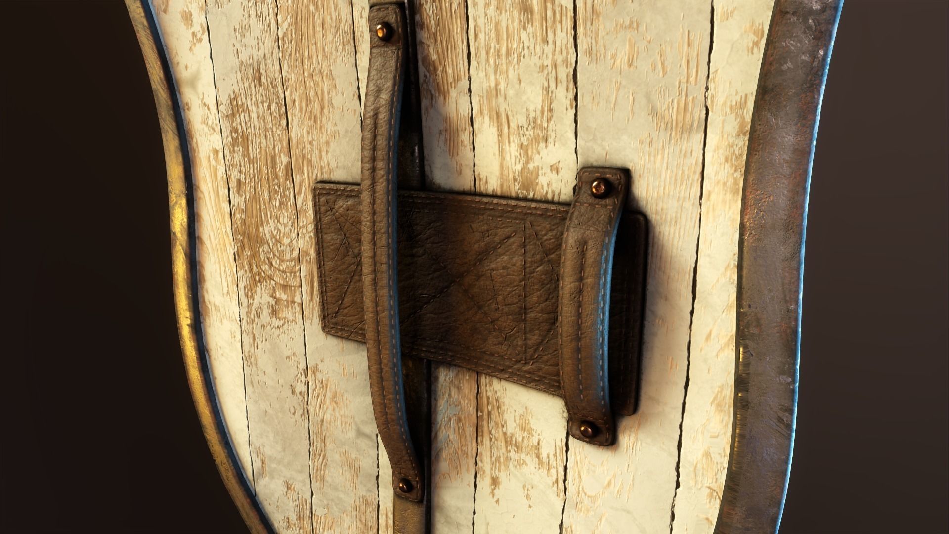 Crusader Shield Low-poly 3D model_6