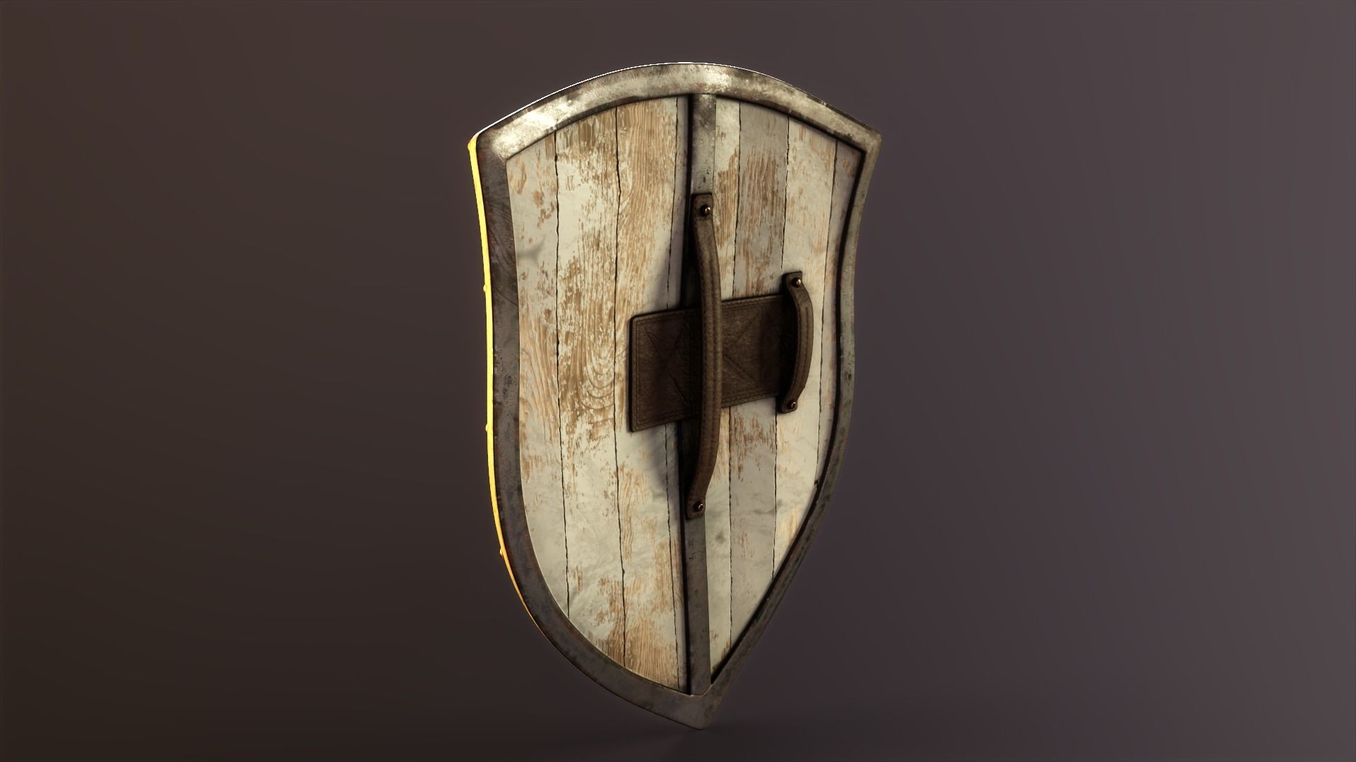 Crusader Shield Low-poly 3D model_3