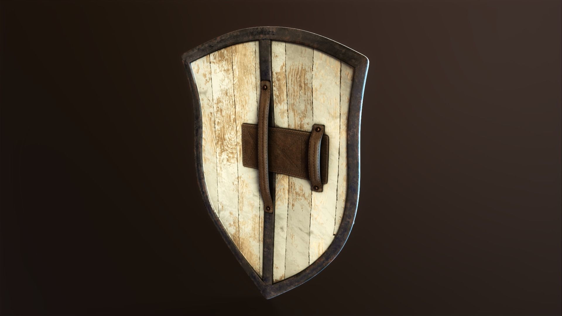 Crusader Shield Low-poly 3D model_5