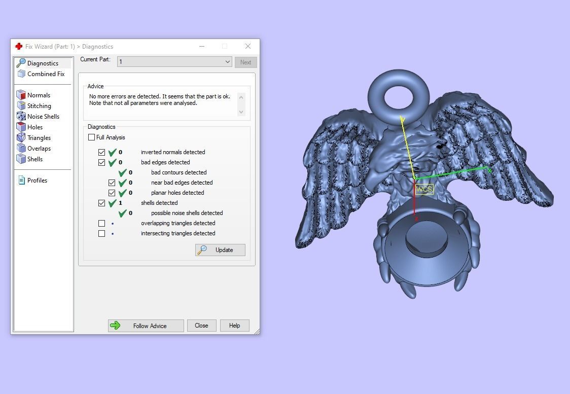 Eagle spread wings claws gem pendant 3D print model_13