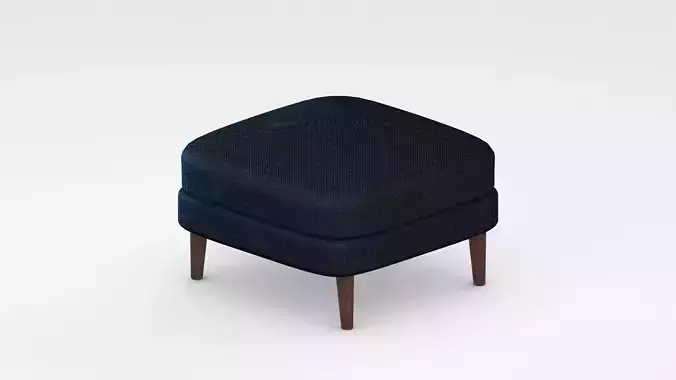Ottoman - Fabric Low-poly 3D model