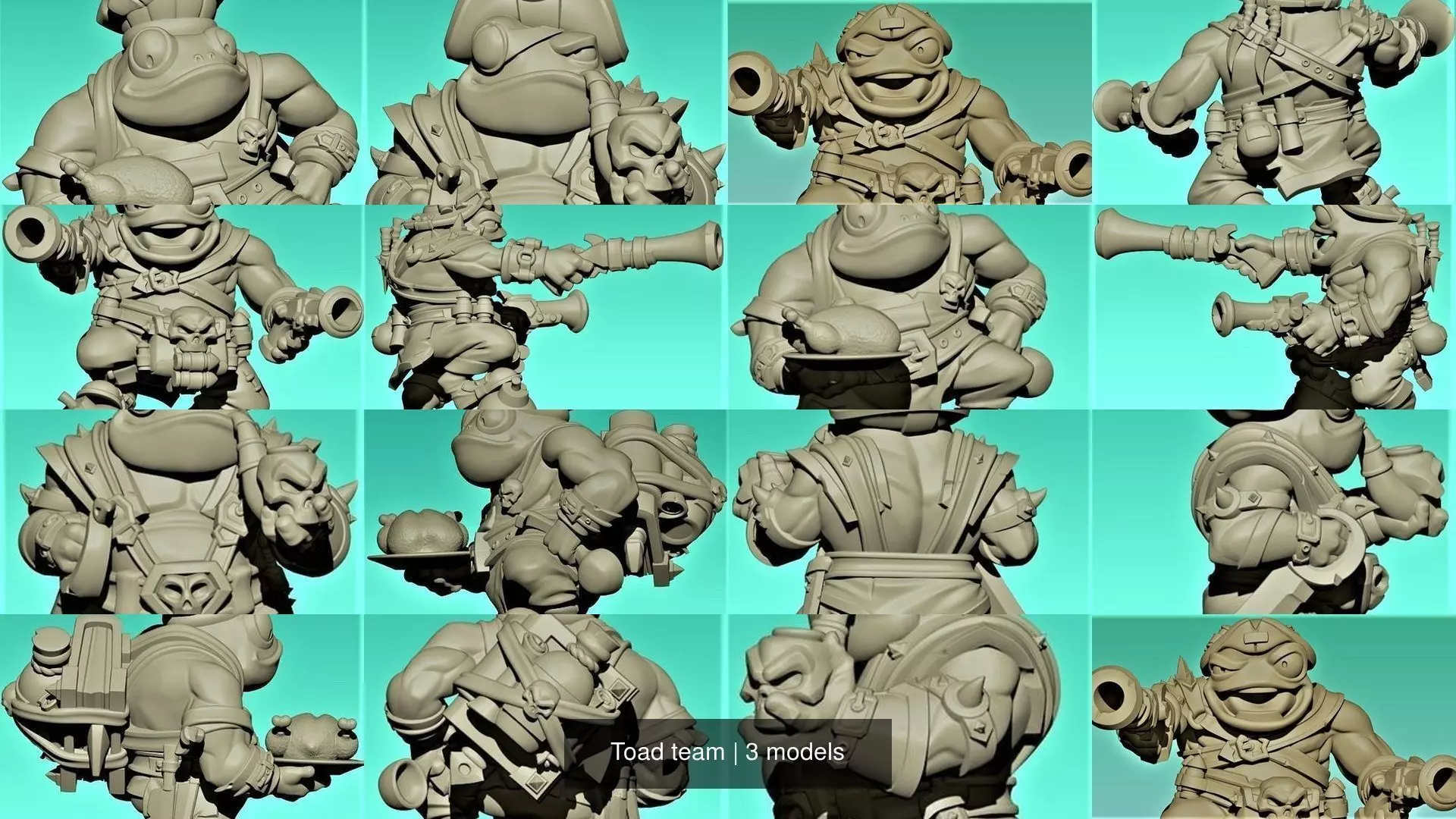 Toad team 3D Model Collection_0