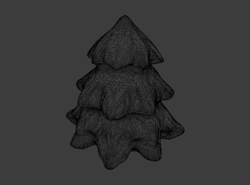 Cartoon Magic Watercolor Tree set 30 different colors - toon sky Low-poly 3D model_46