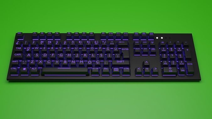 keyboard computer 3D model