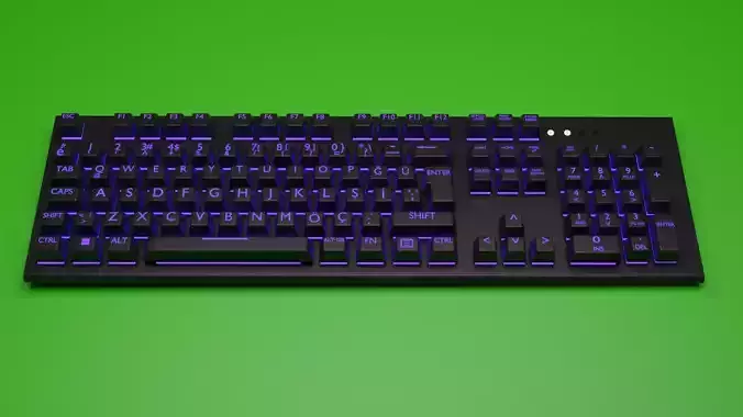 keyboard computer 3D model