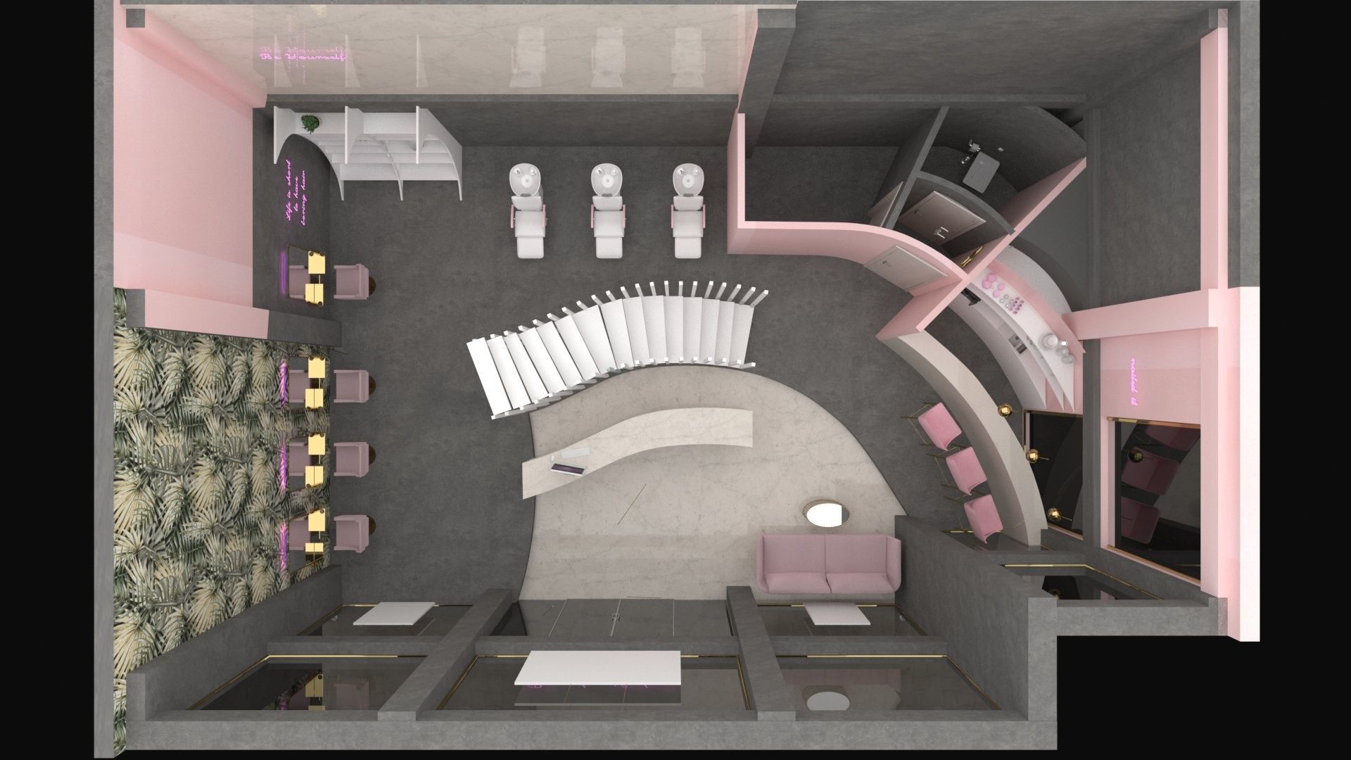 Hair Studio Beauty Salon 3D model_4