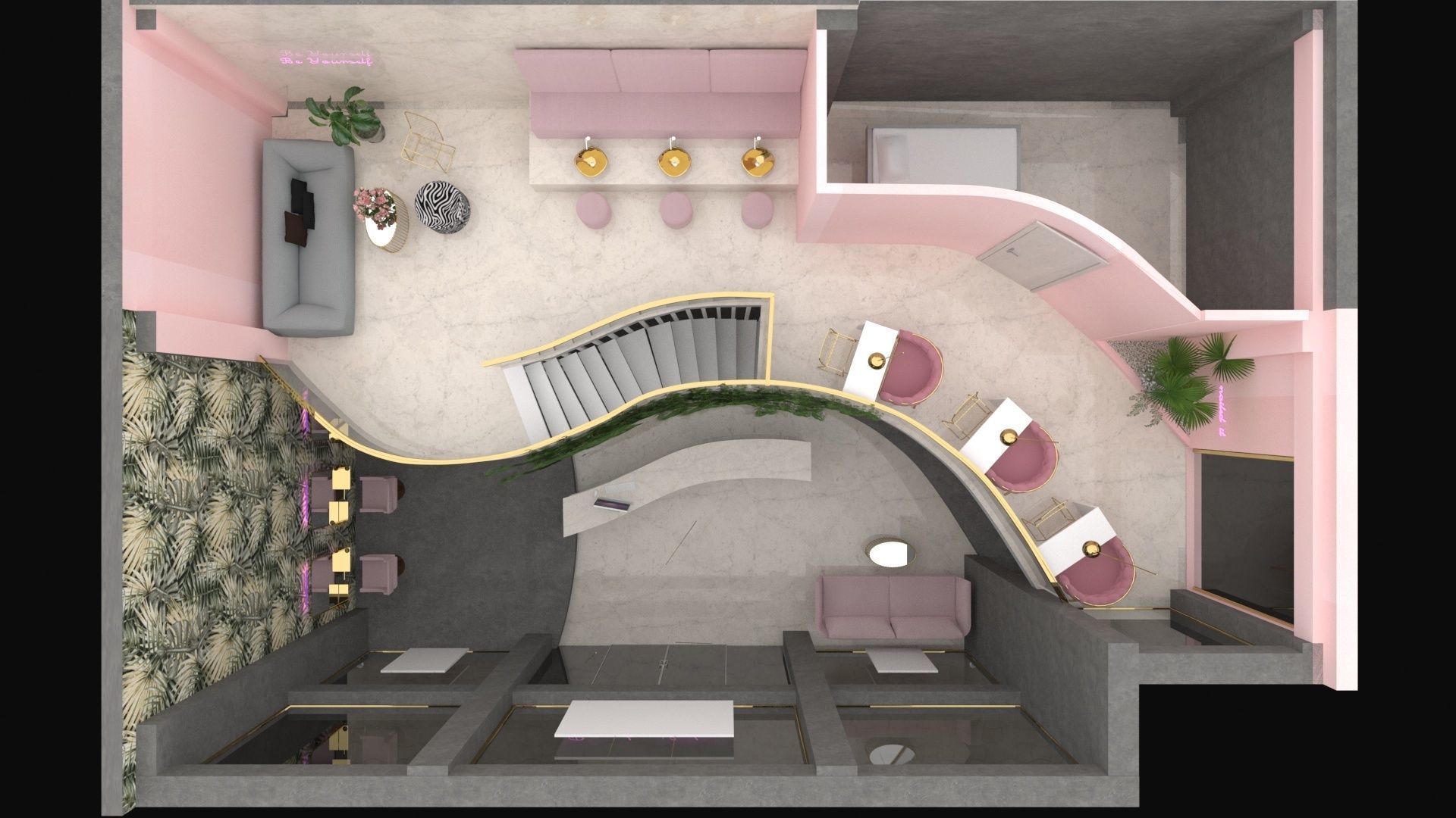 Hair Studio Beauty Salon 3D model_5