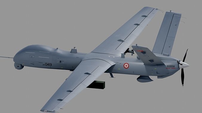 ANKA UAV - Rigged Low-poly 3D model