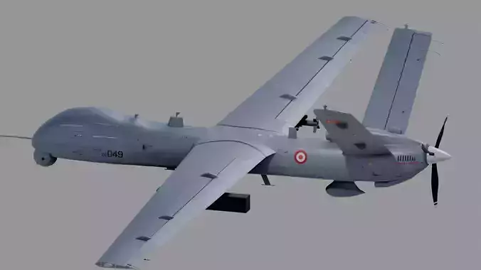 ANKA UAV - Rigged Low-poly 3D model