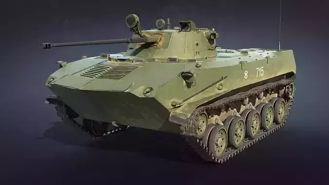 BMD-2 LOD2 Low-poly 3D model