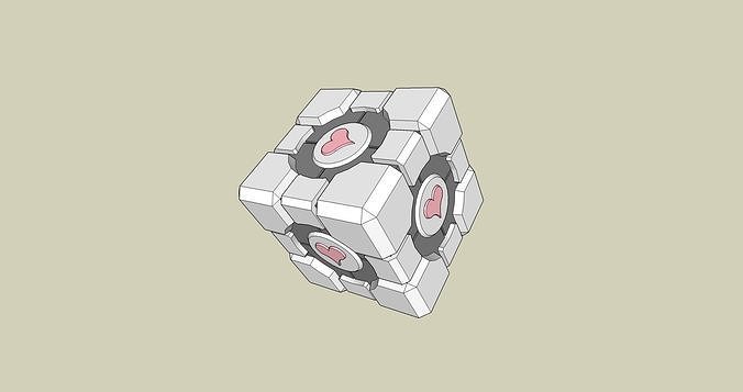 Portal Companion Cube Free 3D model