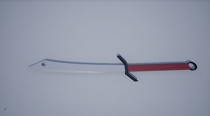 Low Poly Dadao sword 3D print model