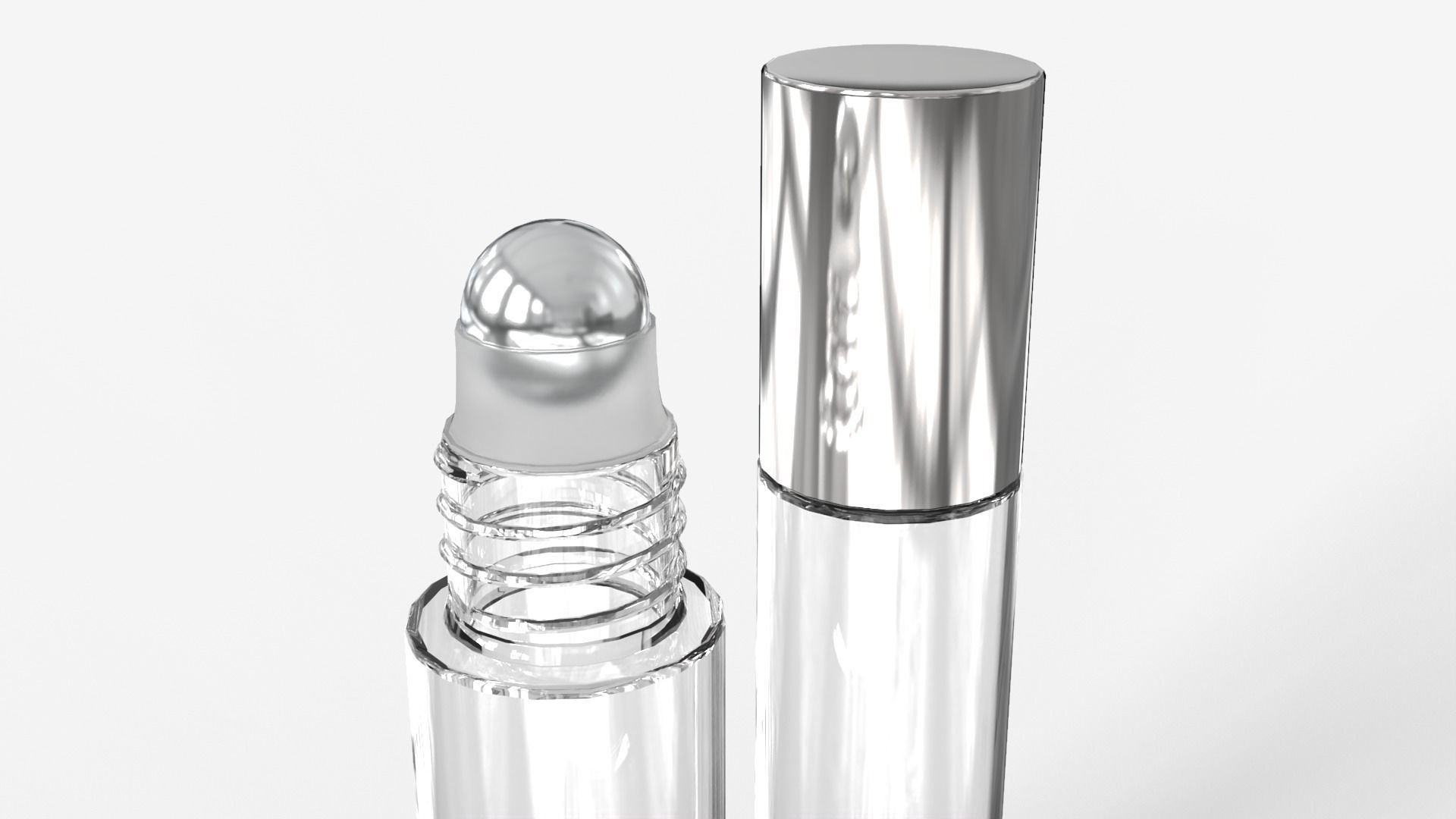 Glass Roller Ball Bottle 3D model_1