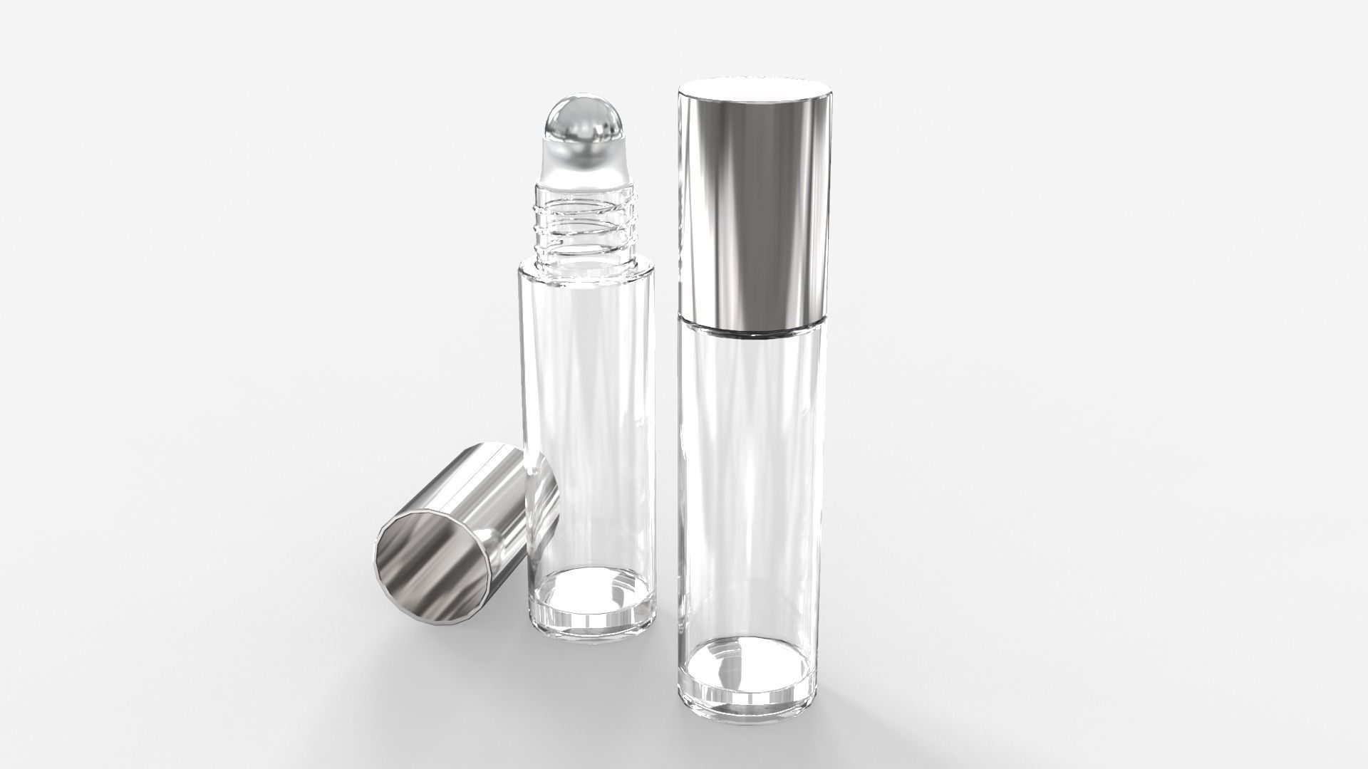 Glass Roller Ball Bottle 3D model_4