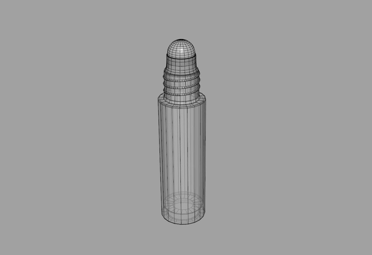 Glass Roller Ball Bottle 3D model_6