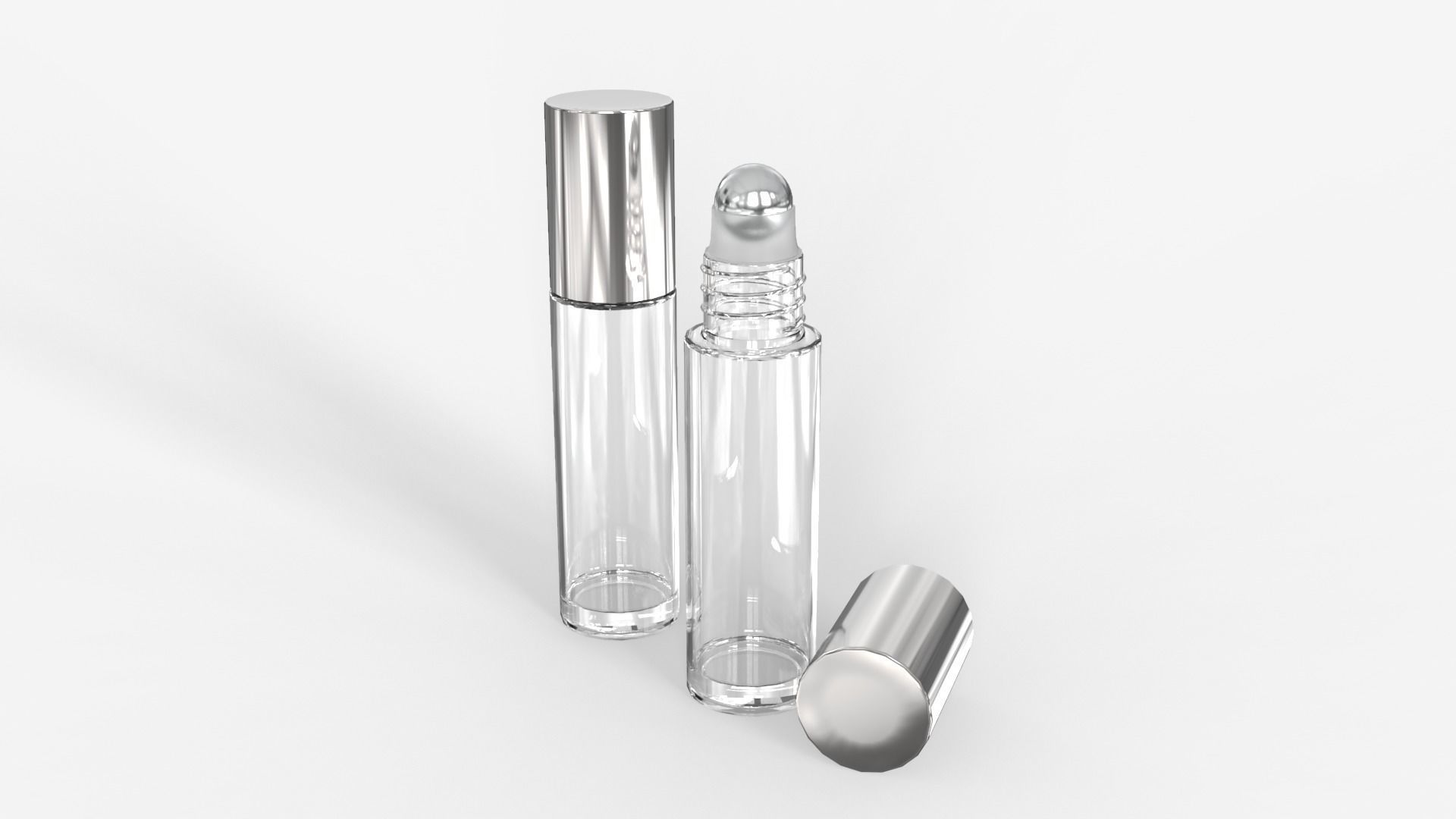 Glass Roller Ball Bottle 3D model_3