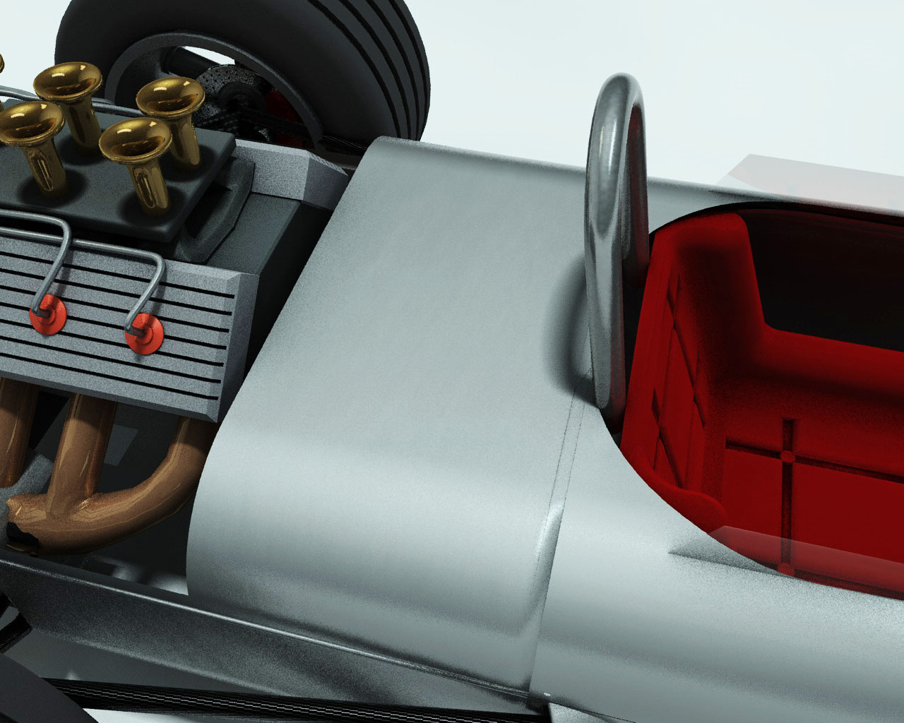 Race Car old style 3D model_3