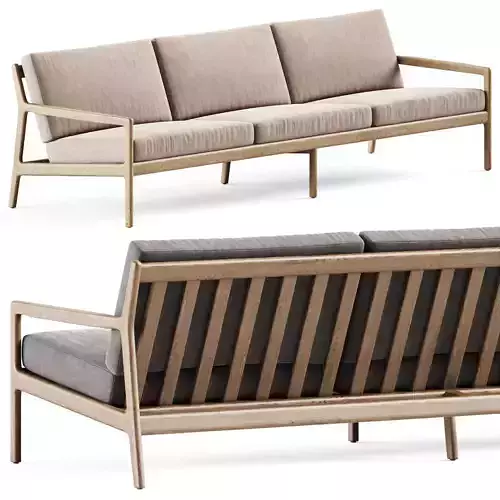 Teak Jack outdoor sofa 3 seater by Ethnicraft