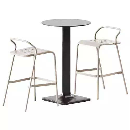 High Table Plinto and Noss Bar Stool by Varaschin