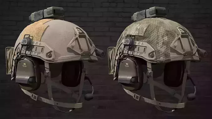 MILITARY Game Ready Ops-Core Fast MT Low-poly 3D model