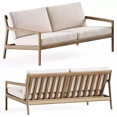 Teak Jack outdoor sofa 2 seater by Ethnicraft 