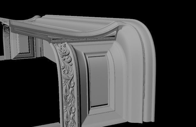 TV table 3D model_4