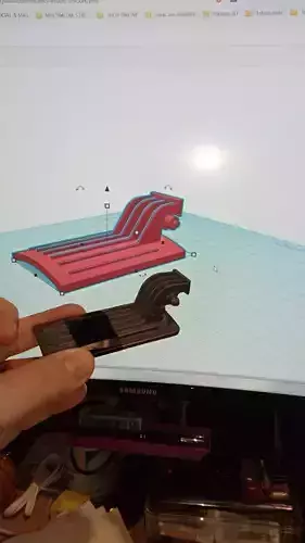 LG refrigerator - Water dispenser lever 3D print model