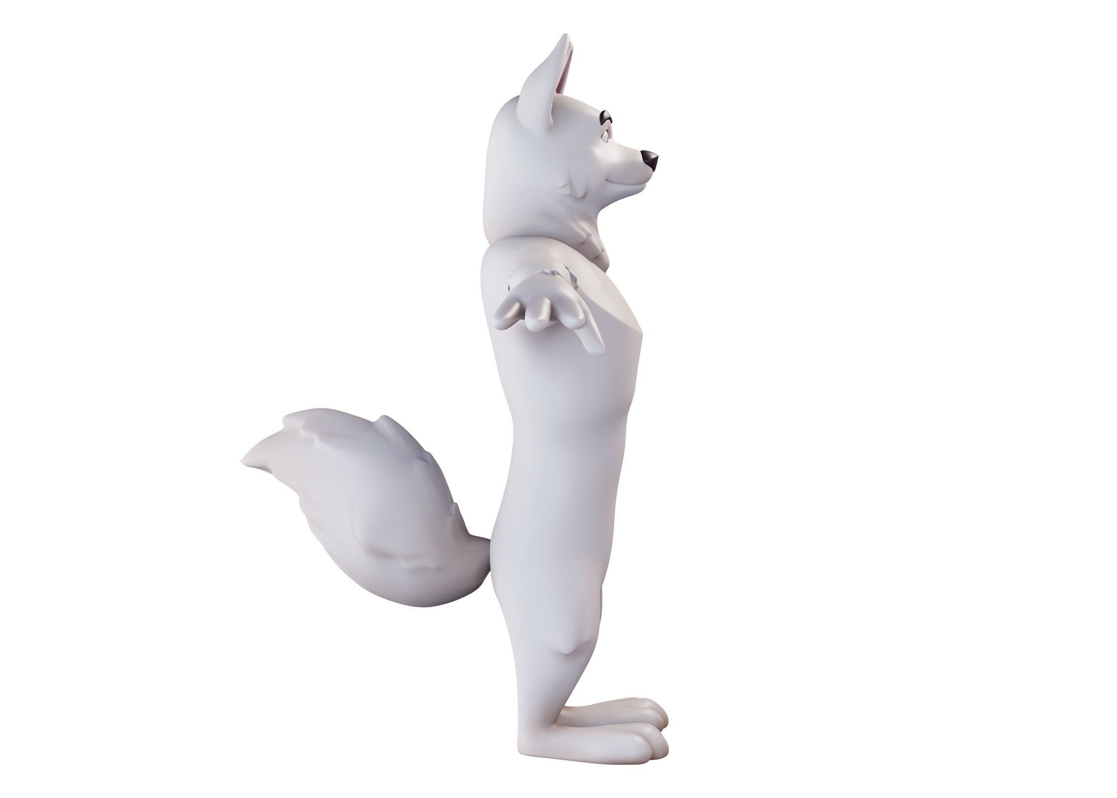 Cartoon Mascot Dog Rigged 3D model 3D model_13