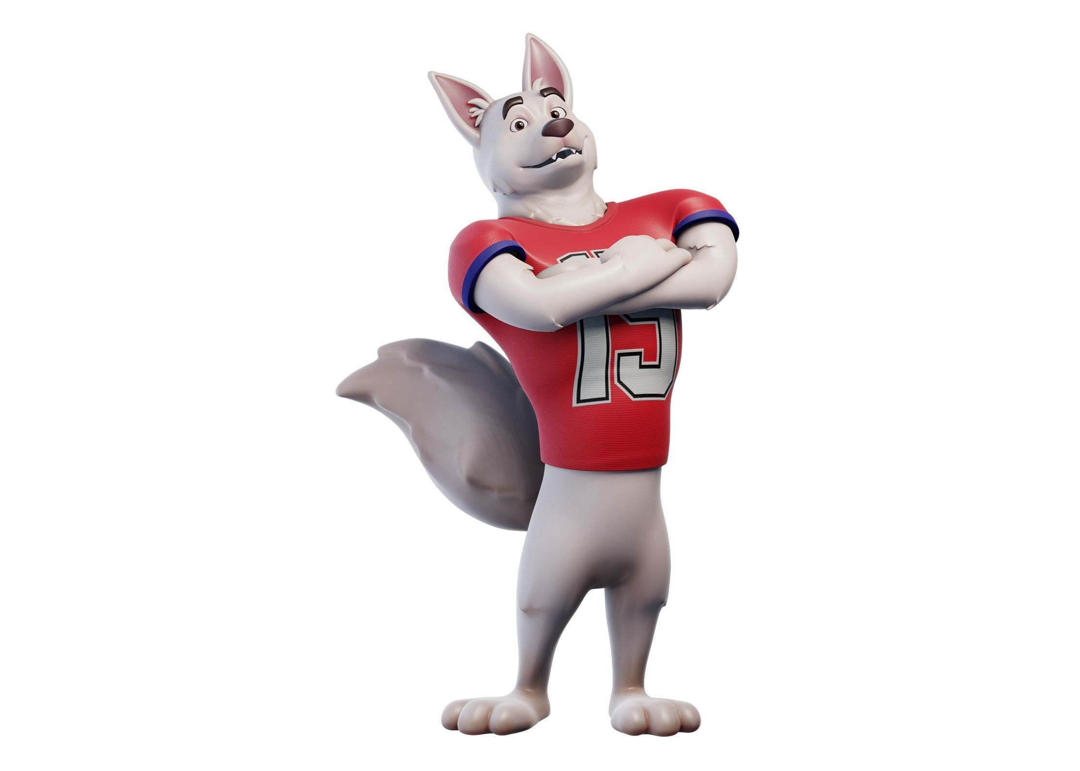 Cartoon Mascot Dog Rigged 3D model 3D model_15