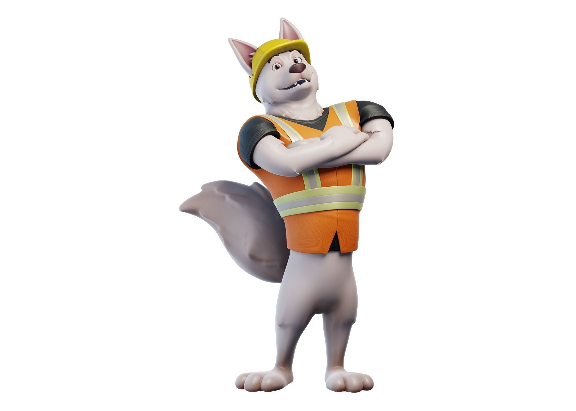 Cartoon Mascot Dog Rigged 3D model 3D model_18