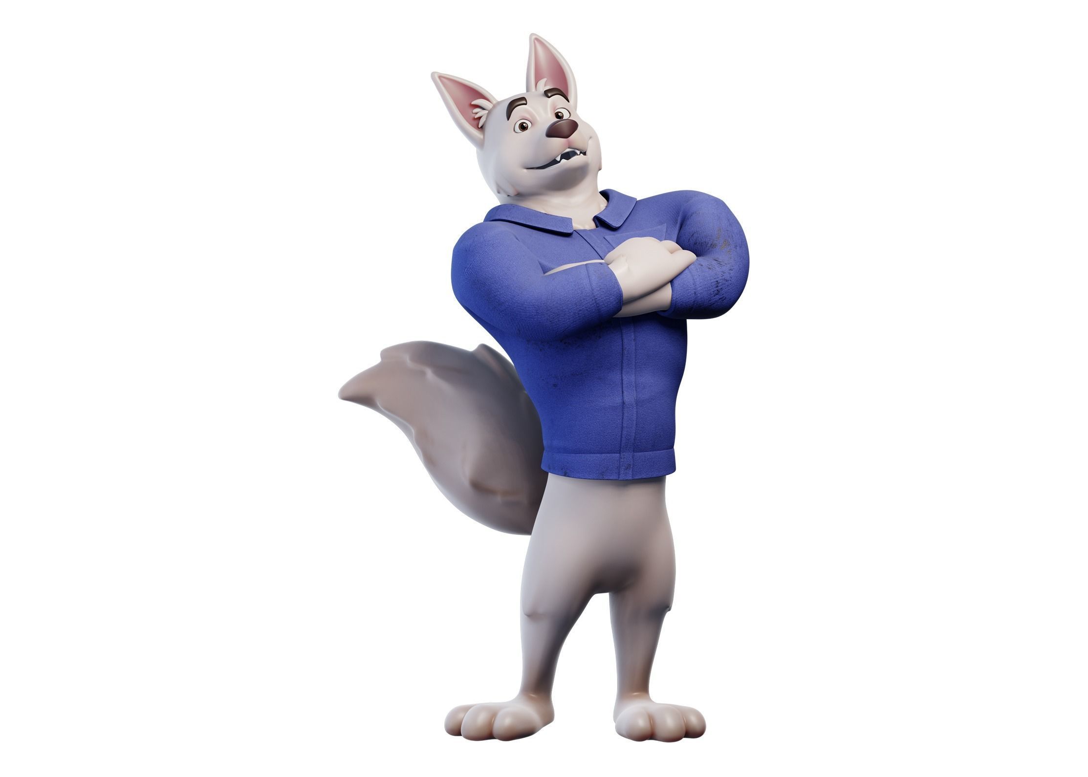 Cartoon Mascot Dog Rigged 3D model 3D model_17