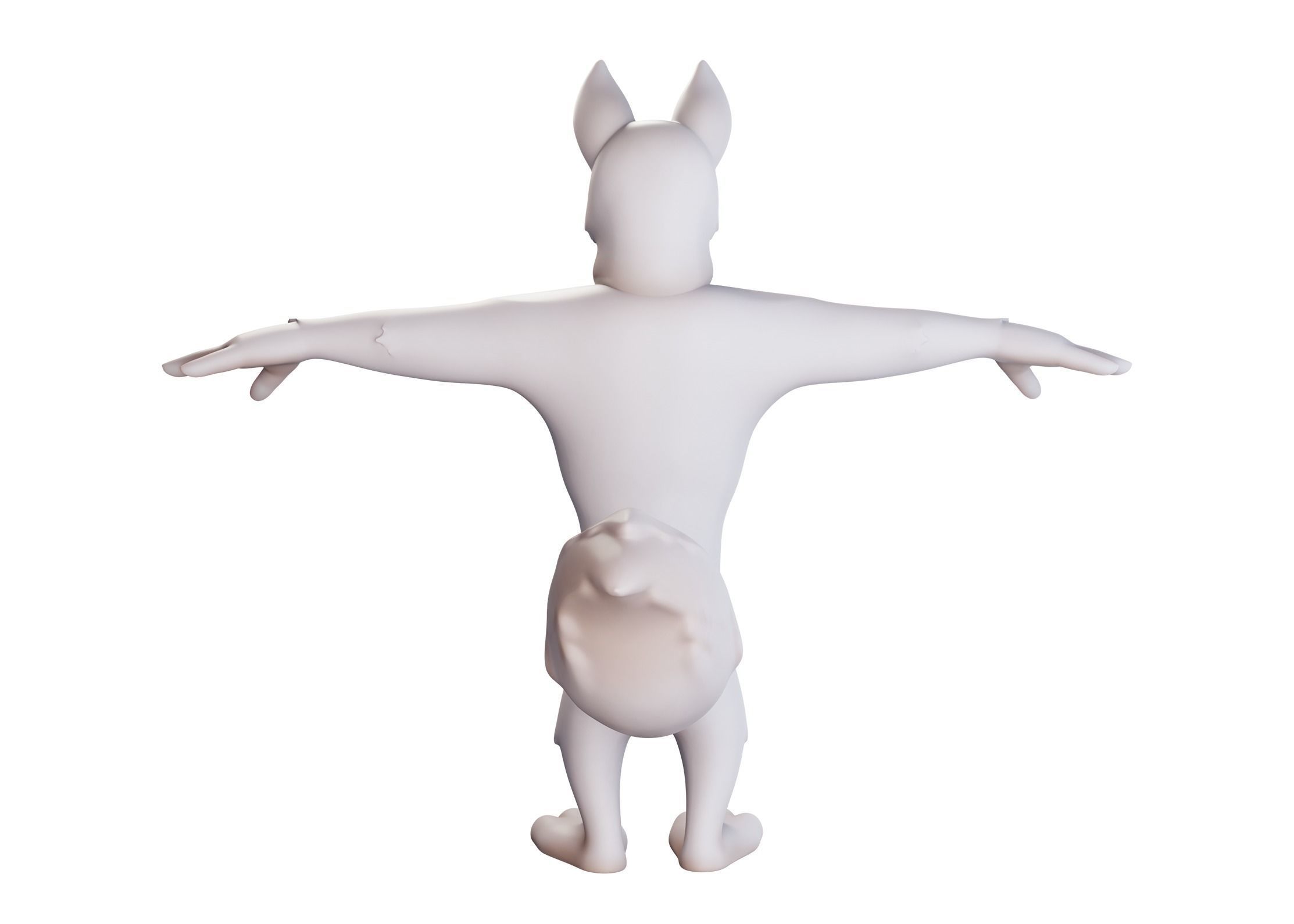 Cartoon Mascot Dog Rigged 3D model 3D model_14