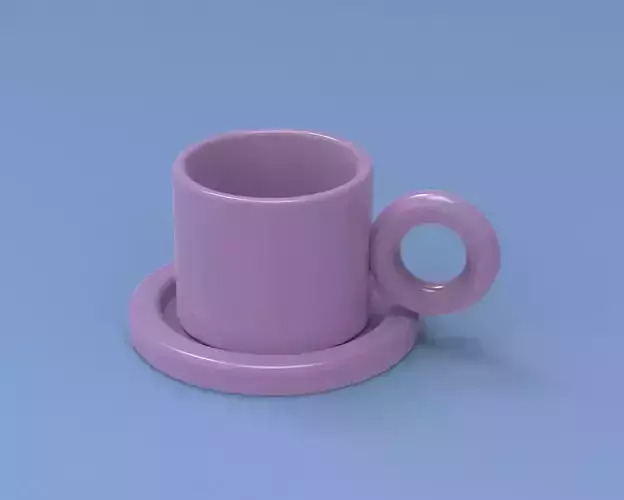 Coffee cup mug and saucer