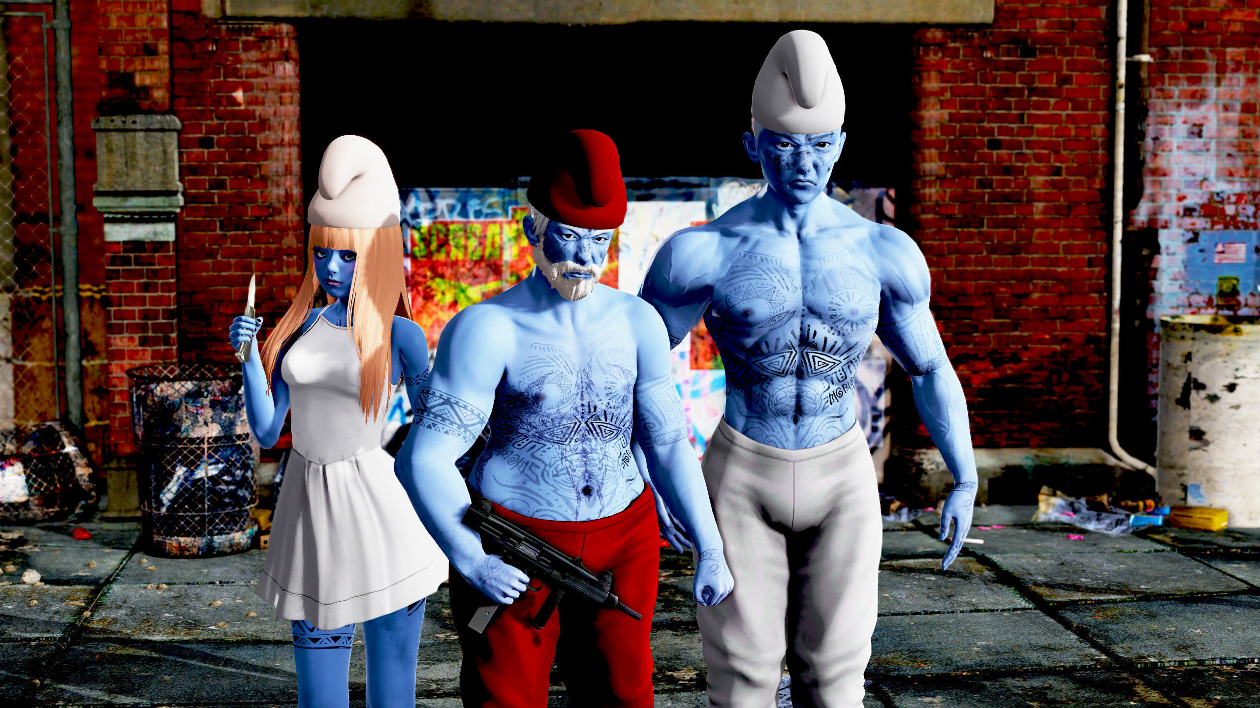 Smurf Hat Low-poly 3D model_4