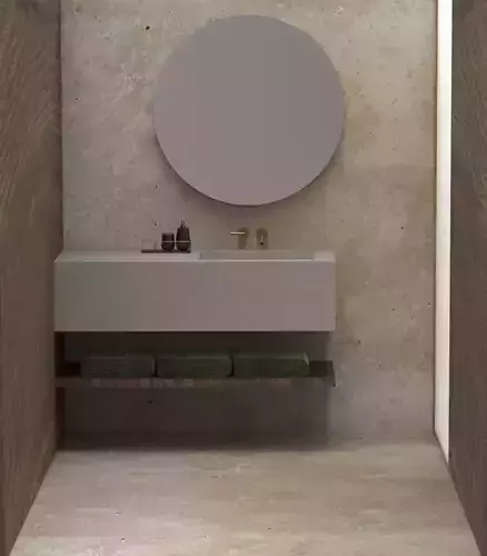 Bathroom set up 3D model