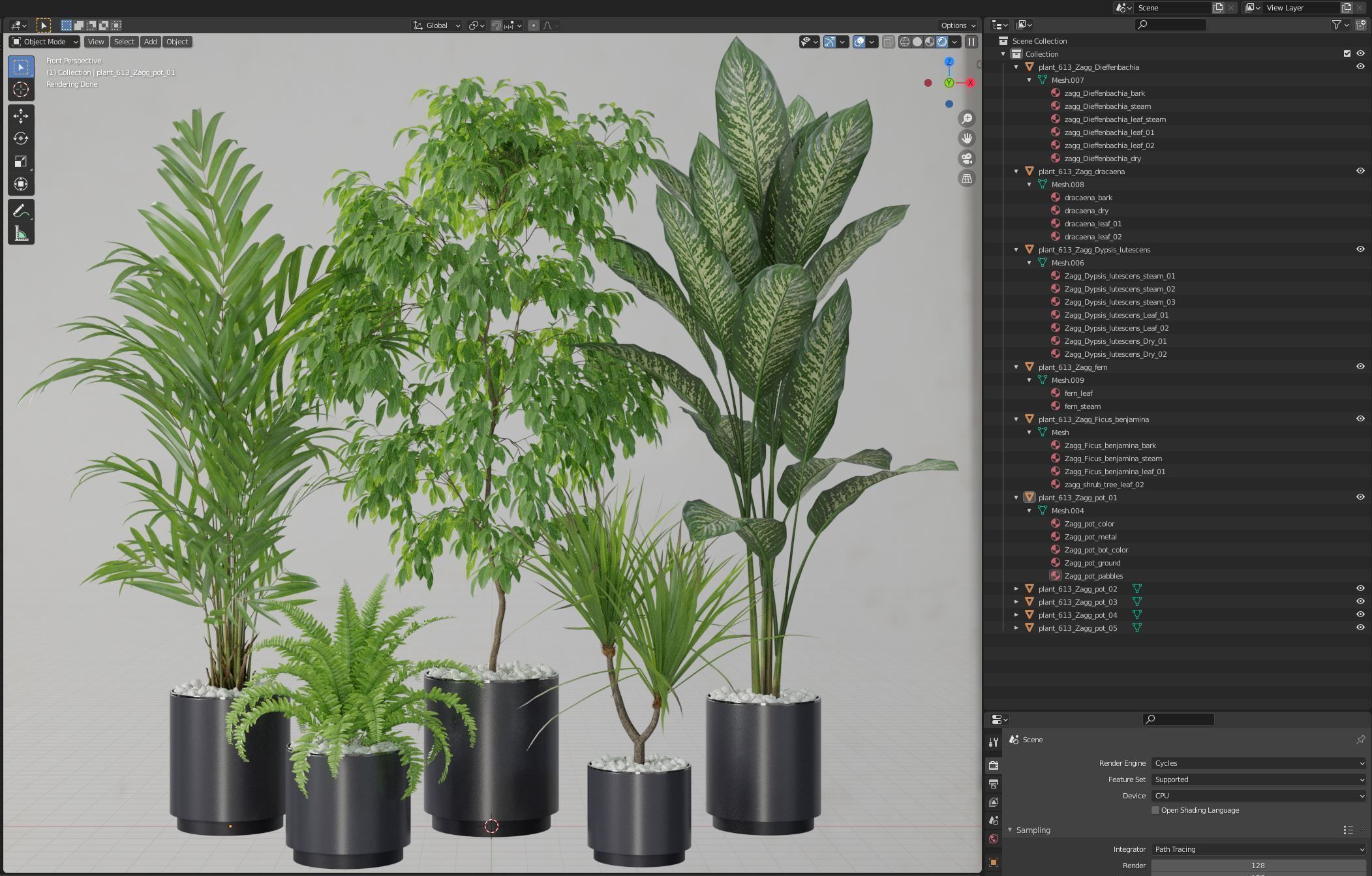 Plants collection 613 3D model_5
