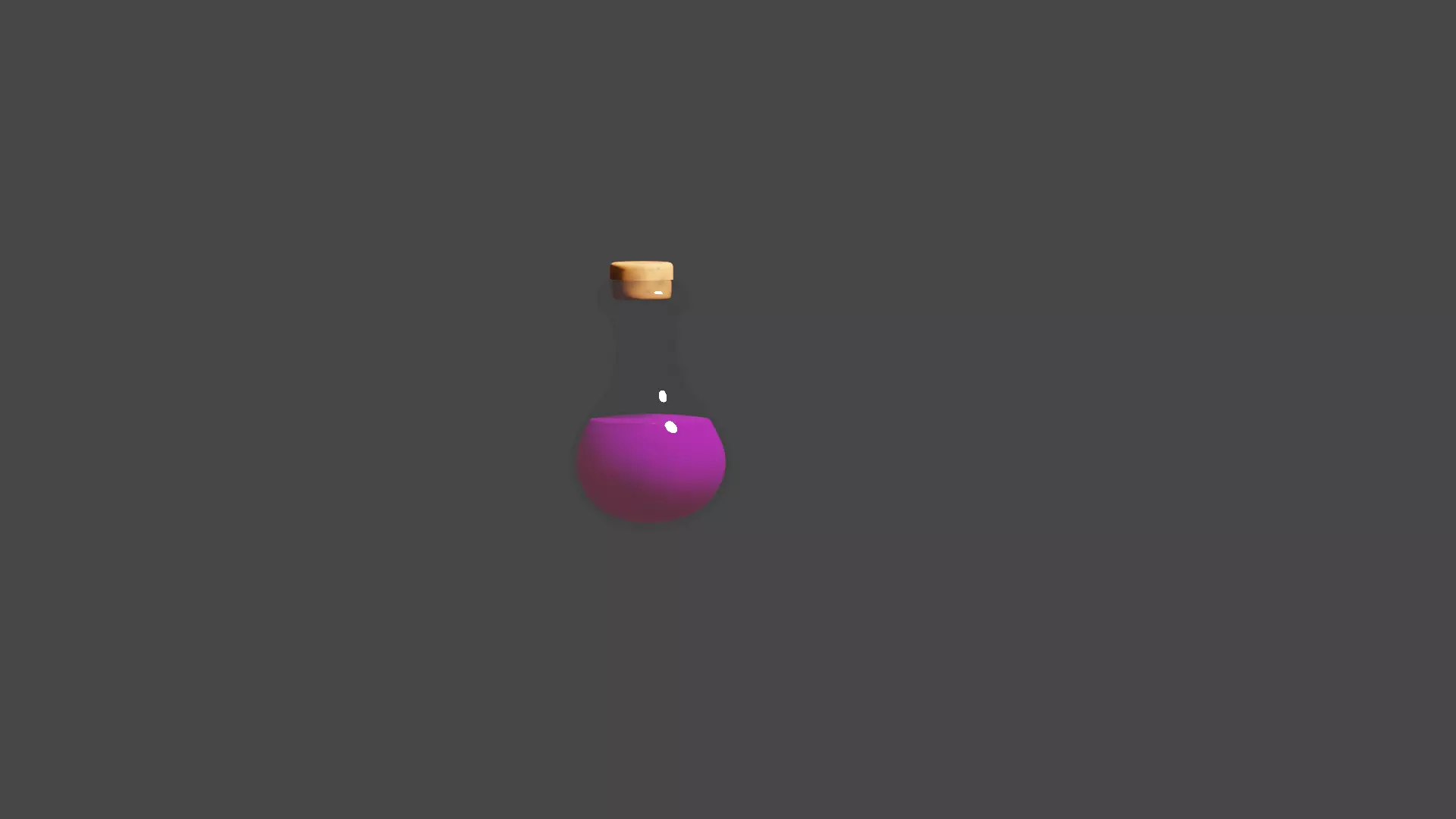 Potion liquid in bottle 3D model_0