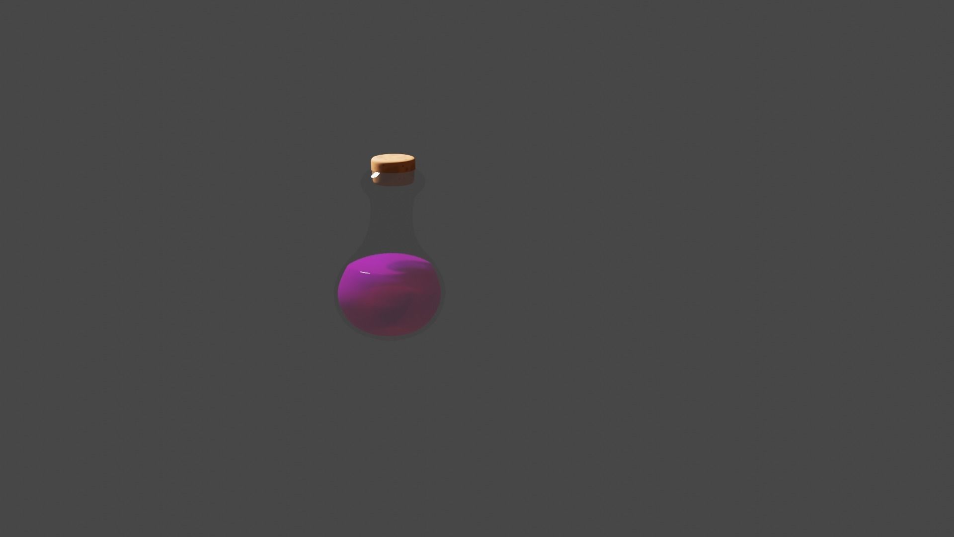 Potion liquid in bottle 3D model_1